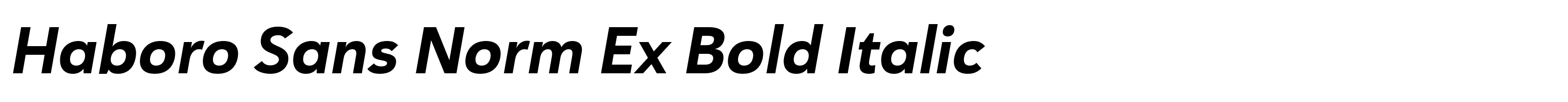 Haboro Sans Norm Ex Bold Italic